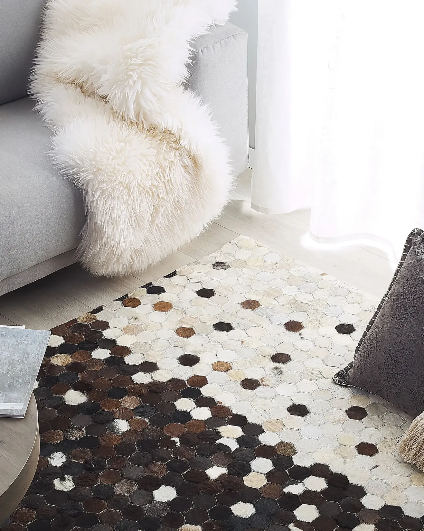 Tappeto EYIM Marrone 160 x 230 cm Pelle naturale