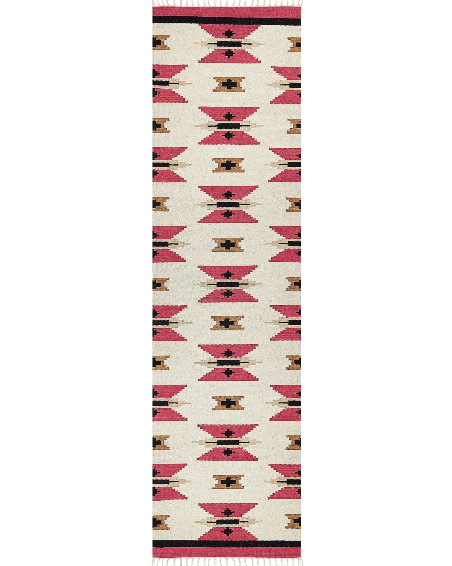 Tappeto GARNI Multicolore 80 x 300 cm Cotone Kilim