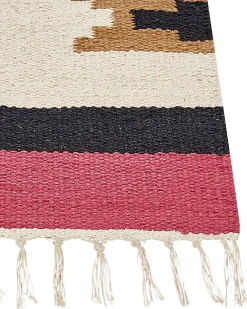 Tappeto GARNI Multicolore 80 x 300 cm Cotone Kilim