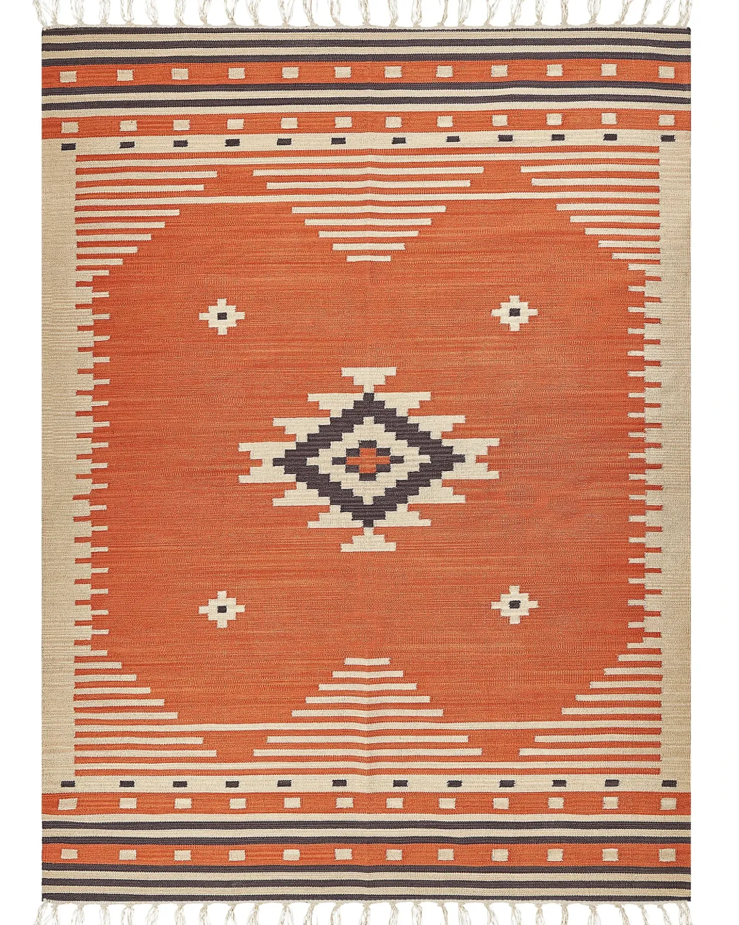 Tappeto GAVAR Arancione 160 x 230 cm Cotone Kilim