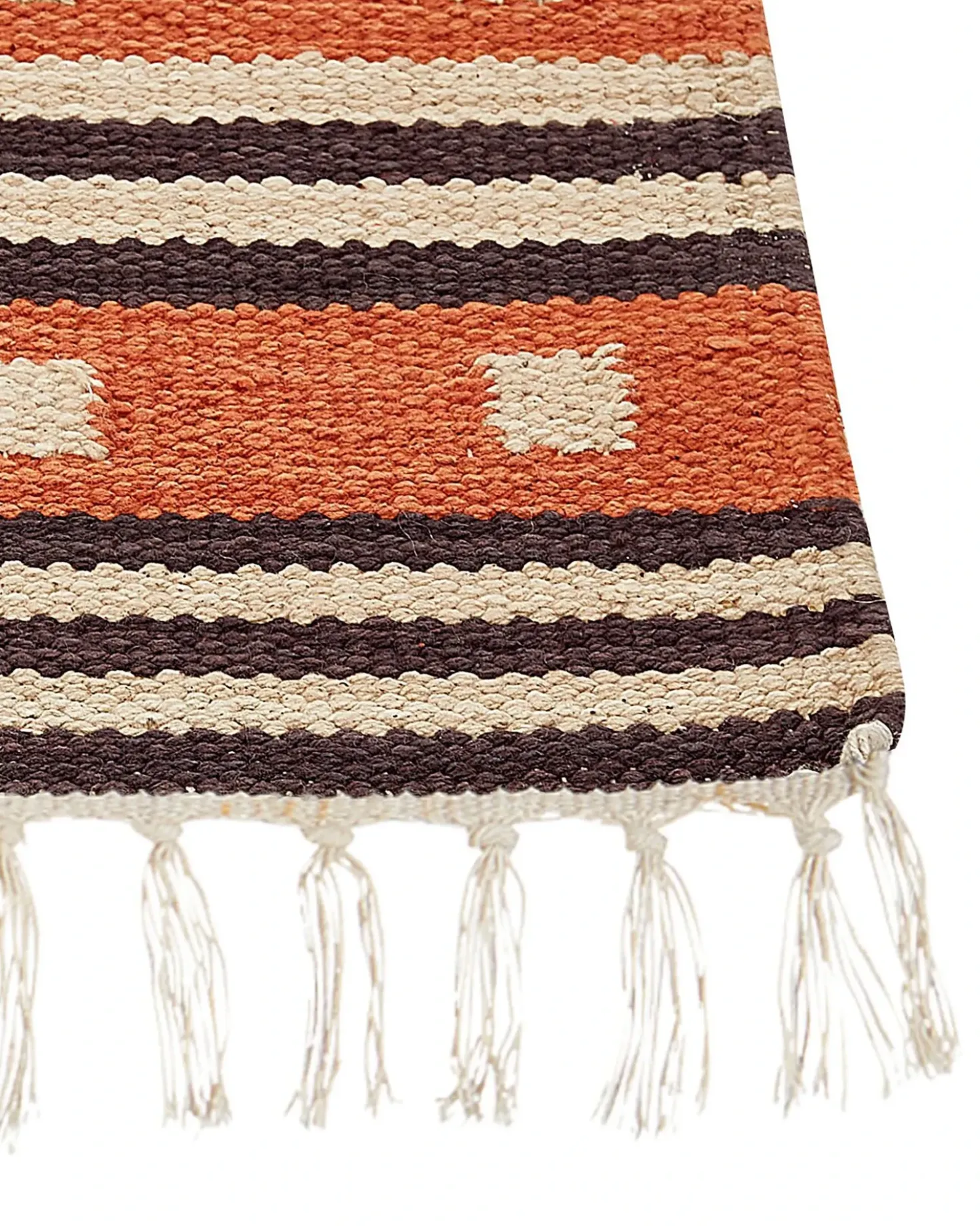 Tappeto GAVAR Arancione 80 x 300 cm Cotone Kilim