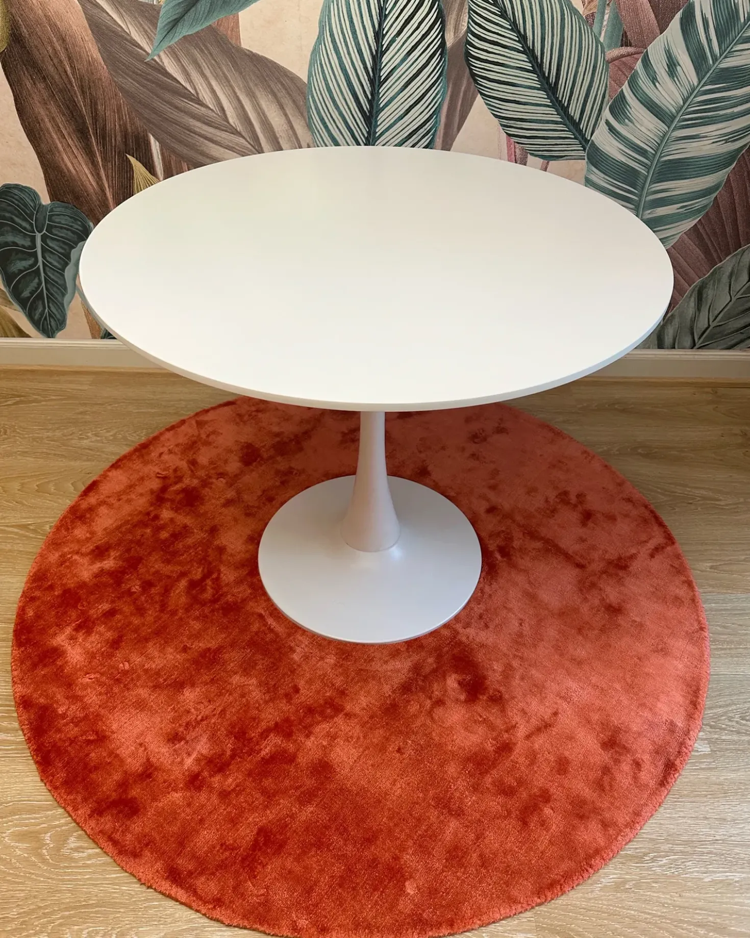 Tappeto GESI II Arancione ø 140 cm Viscosa