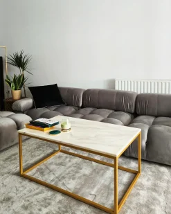 Tappeto GESI II Grigio chiaro 160 x 230 cm Viscosa