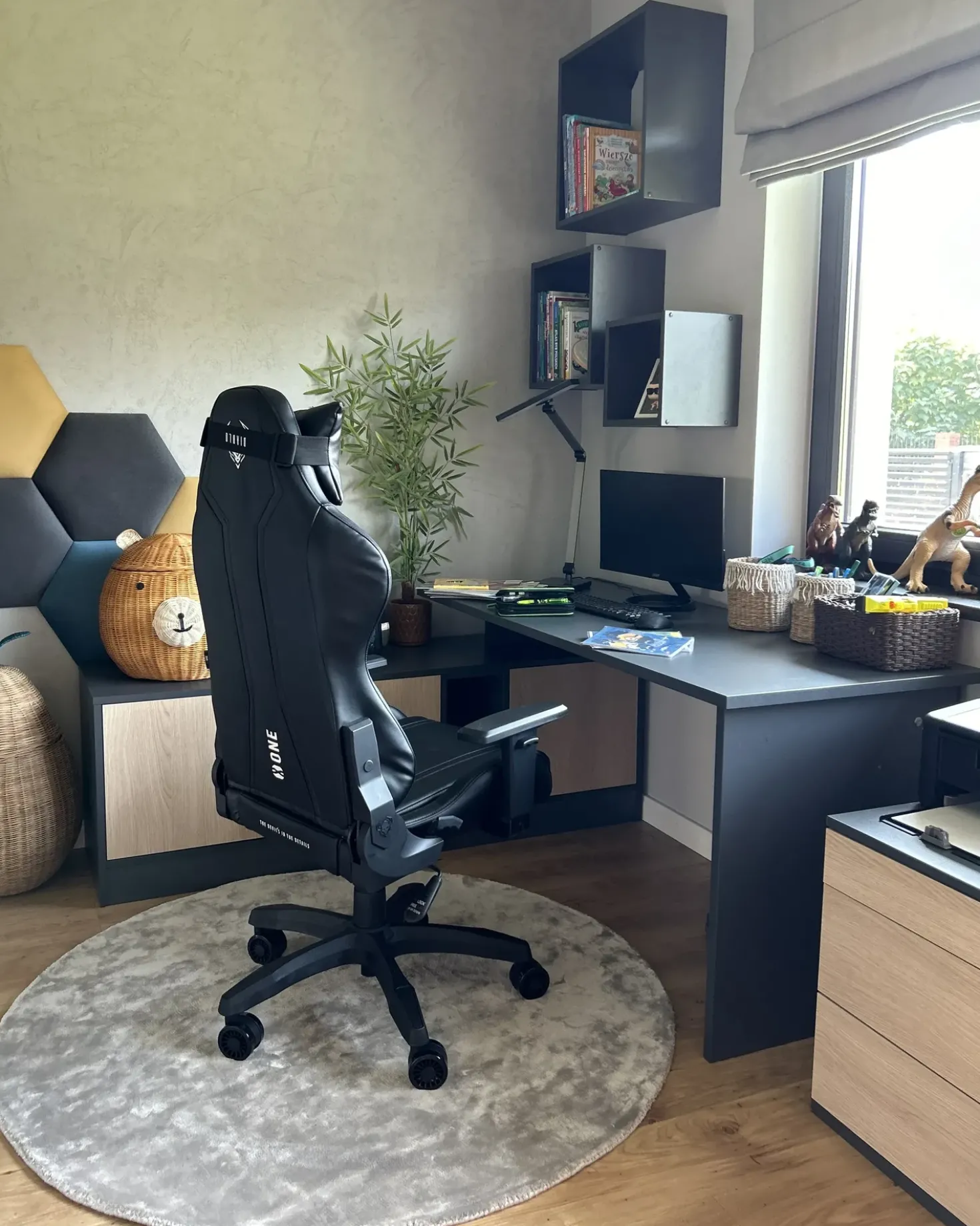 Tappeto GESI II Grigio chiaro ø 140 cm Viscosa