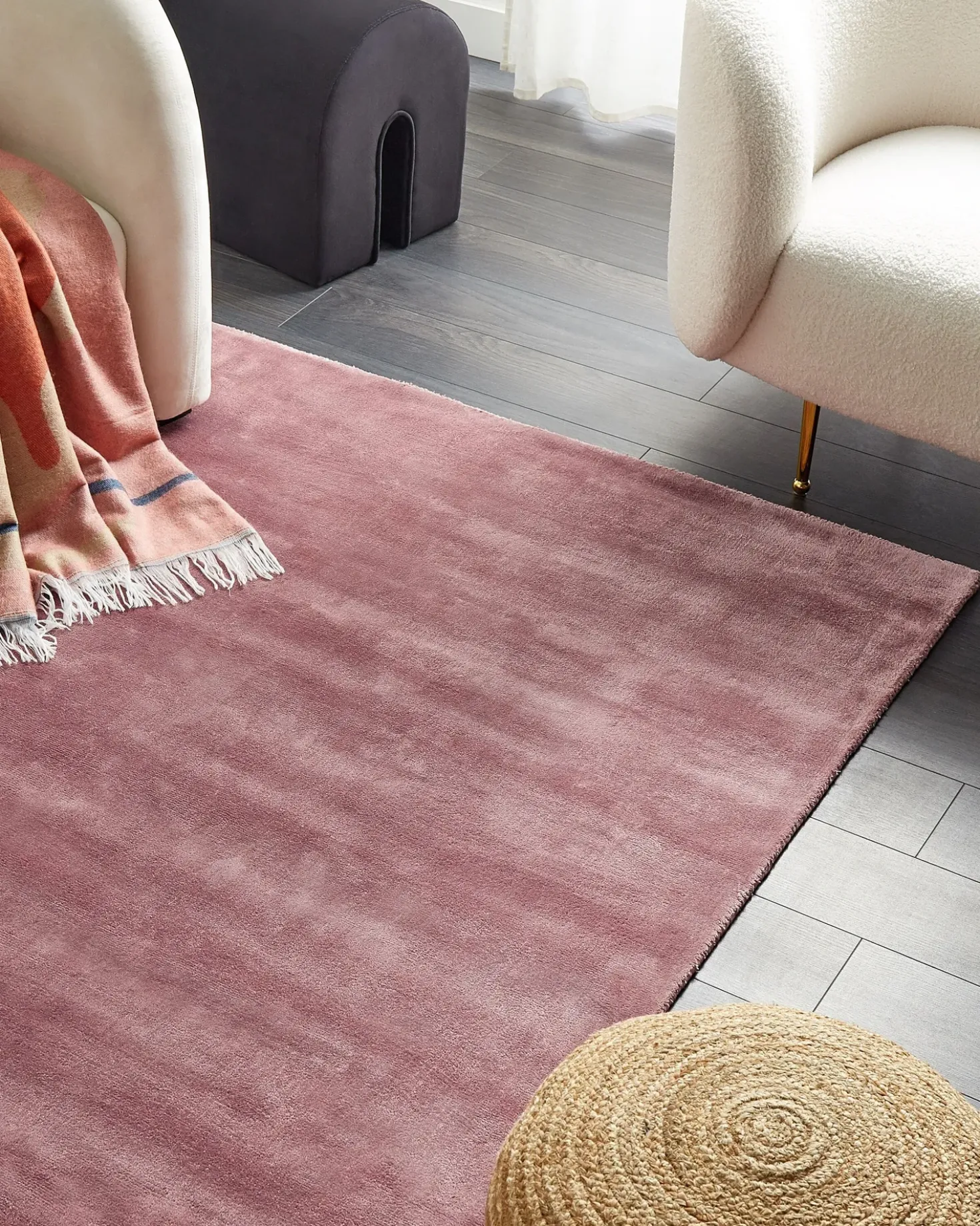 Tappeto GESI II Rosa 160 x 230 cm Viscosa