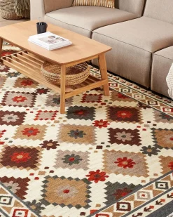 Tappeto GHUKASAVAN Multicolore 200 x 300 cm Lana Kilim