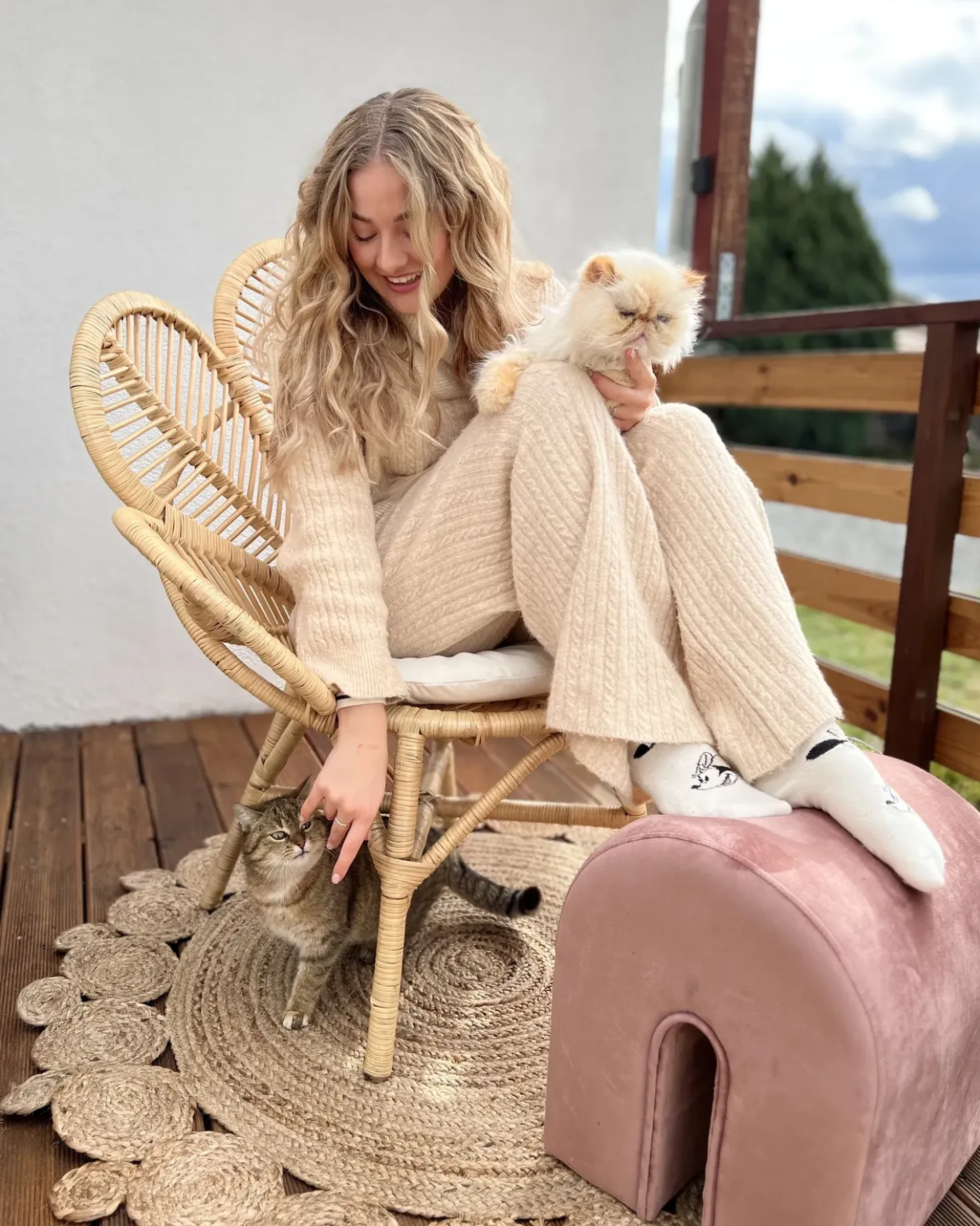 Tappeto GOLGEN Beige ø 120 cm Iuta