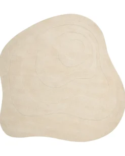 Tappeto GORANO Beige chiaro 160 x 160 cm Viscosa