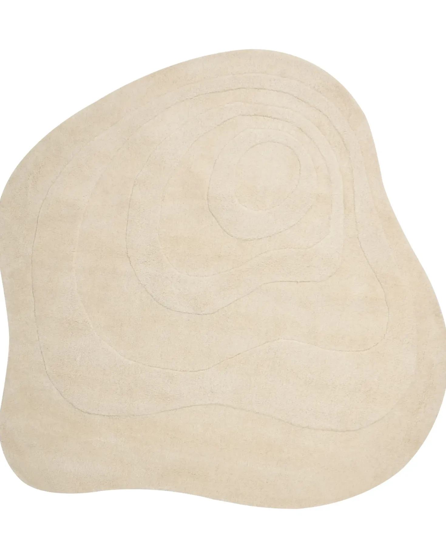 Tappeto GORANO Beige chiaro 160 x 160 cm Viscosa