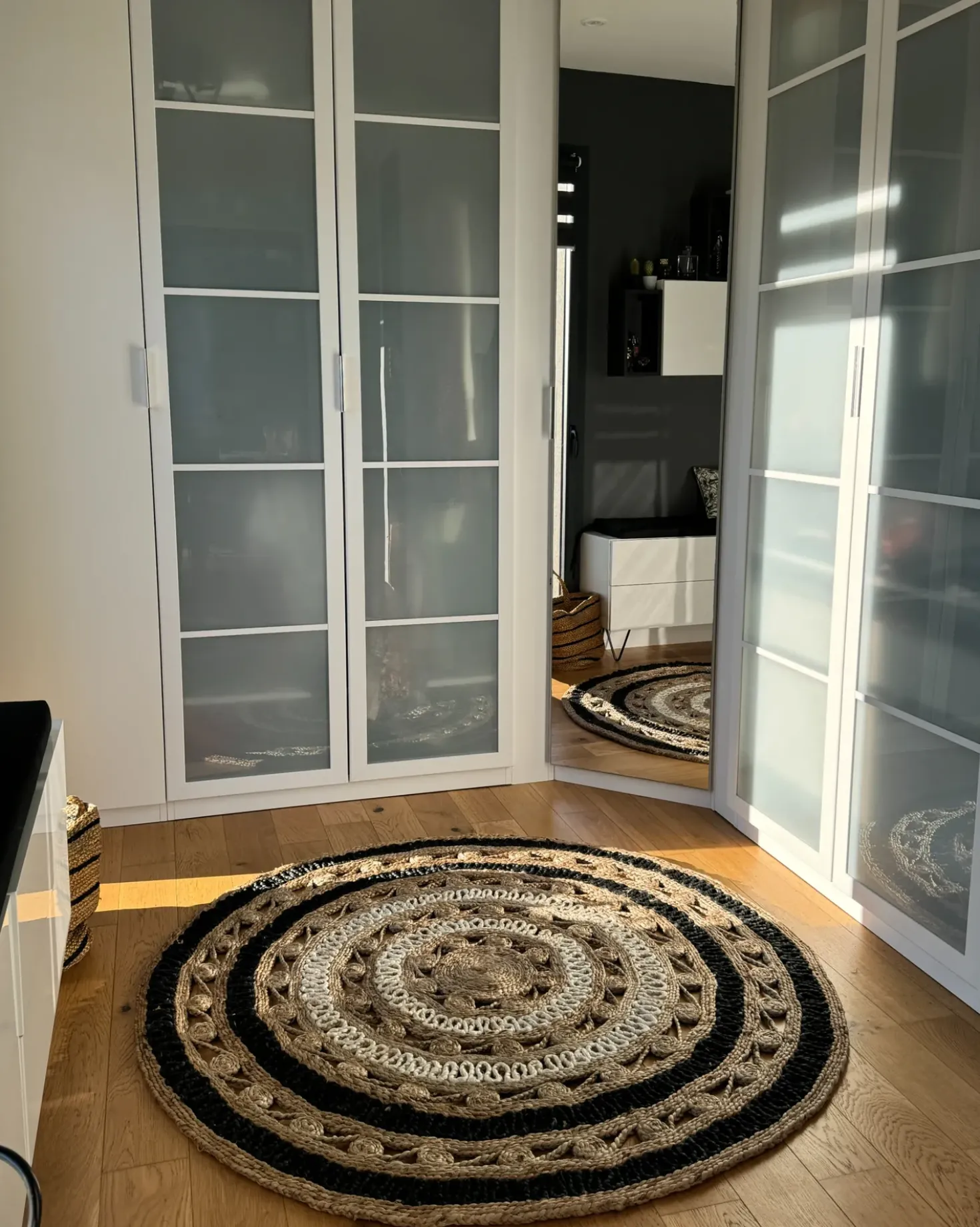 Tappeto GOYNE Beige ø 140 cm Iuta