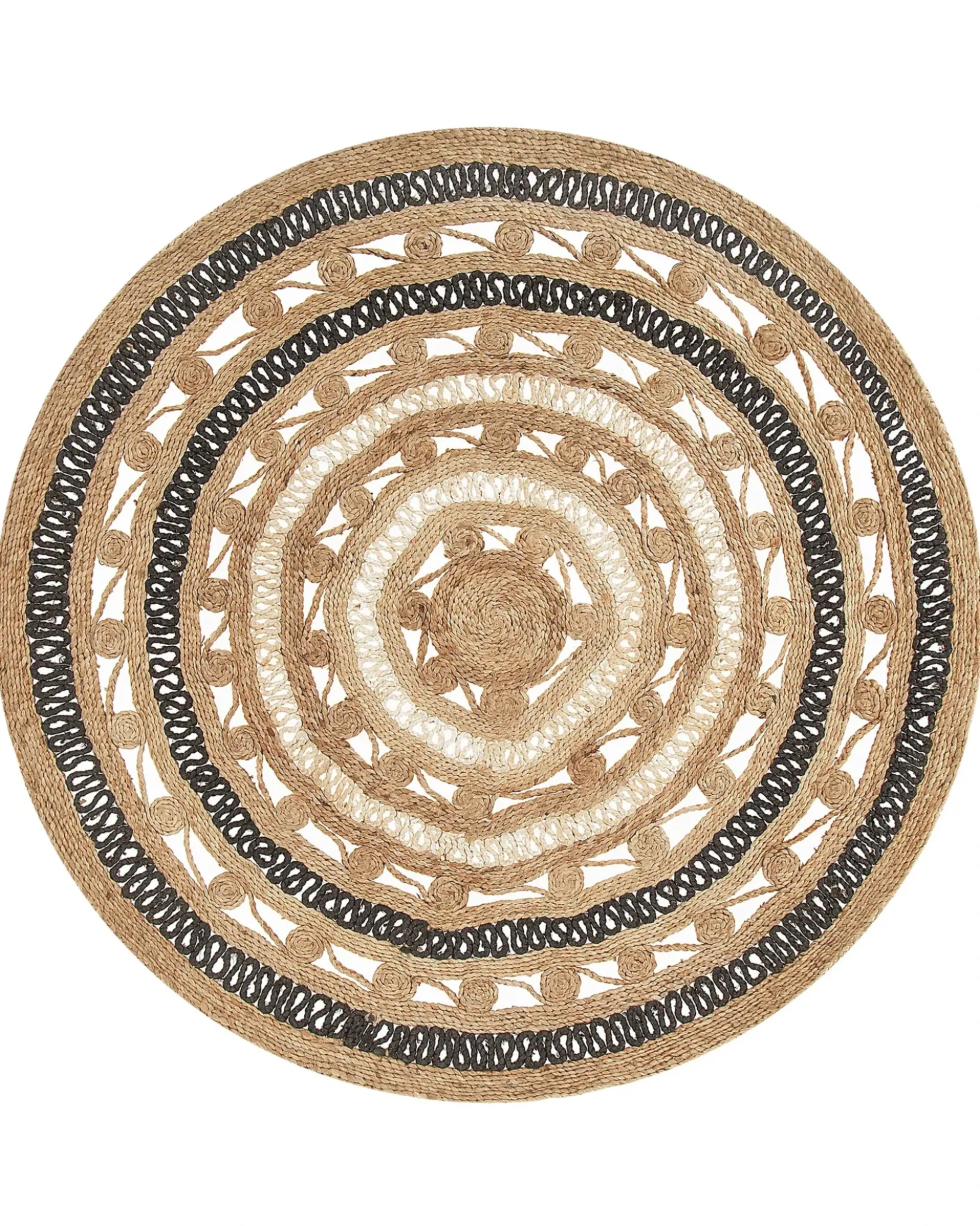 Tappeto GOYNE Beige ø 140 cm Iuta