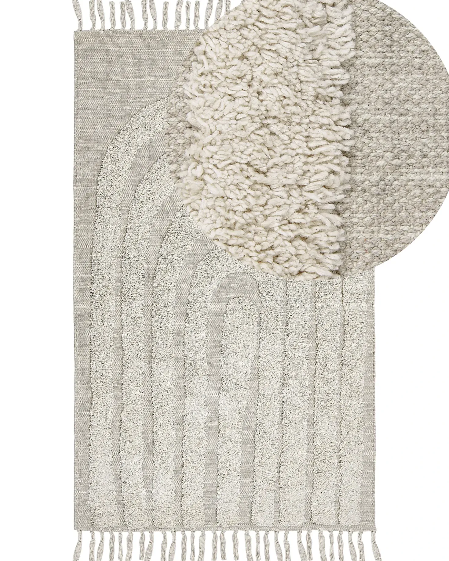 Tappeto HAKKARI Beige chiaro 80 x 150 cm Cotone