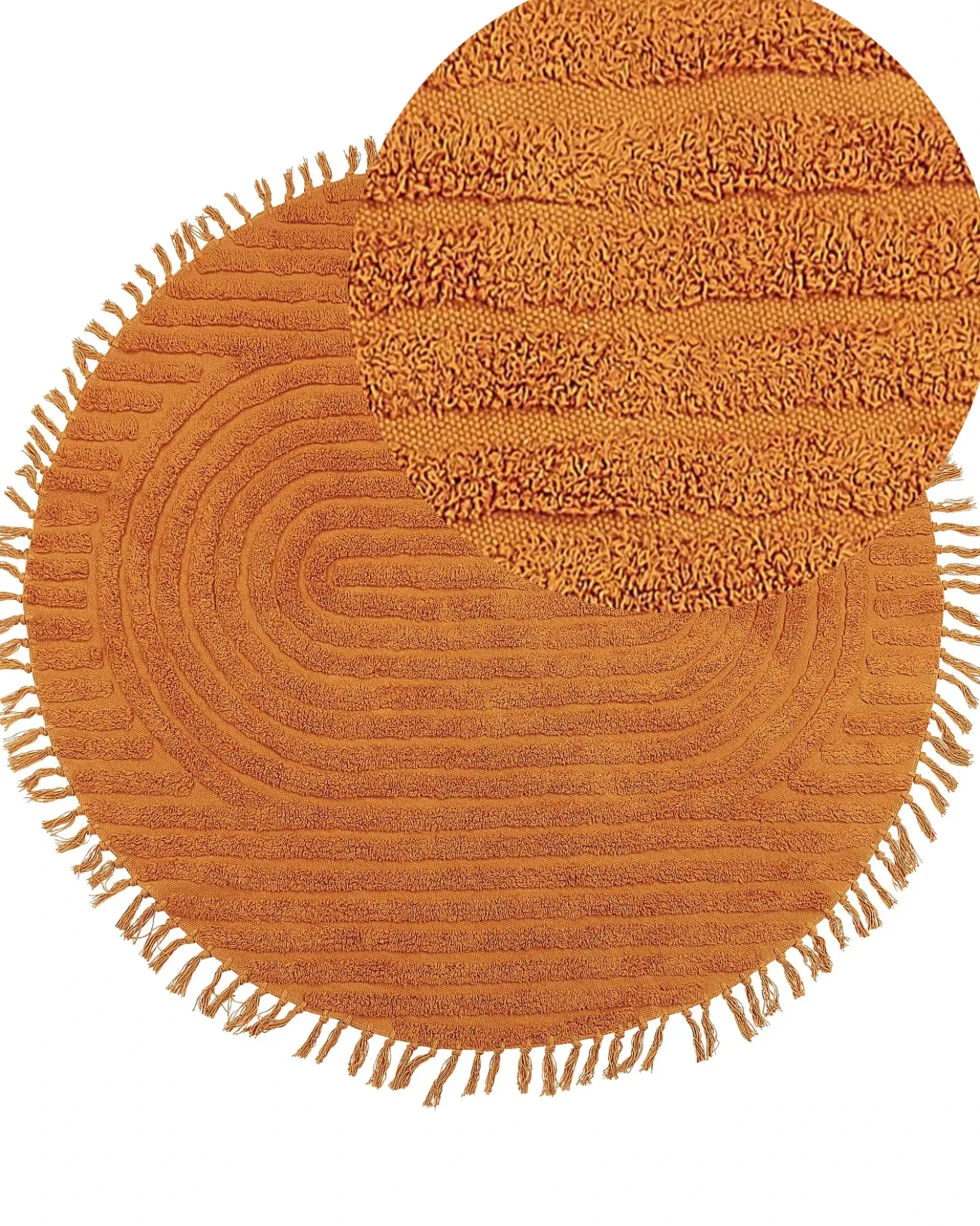 Tappeto HALFETI Arancione ø 140 cm Cotone