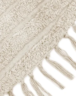 Tappeto HALFETI Beige chiaro ø 140 cm Cotone