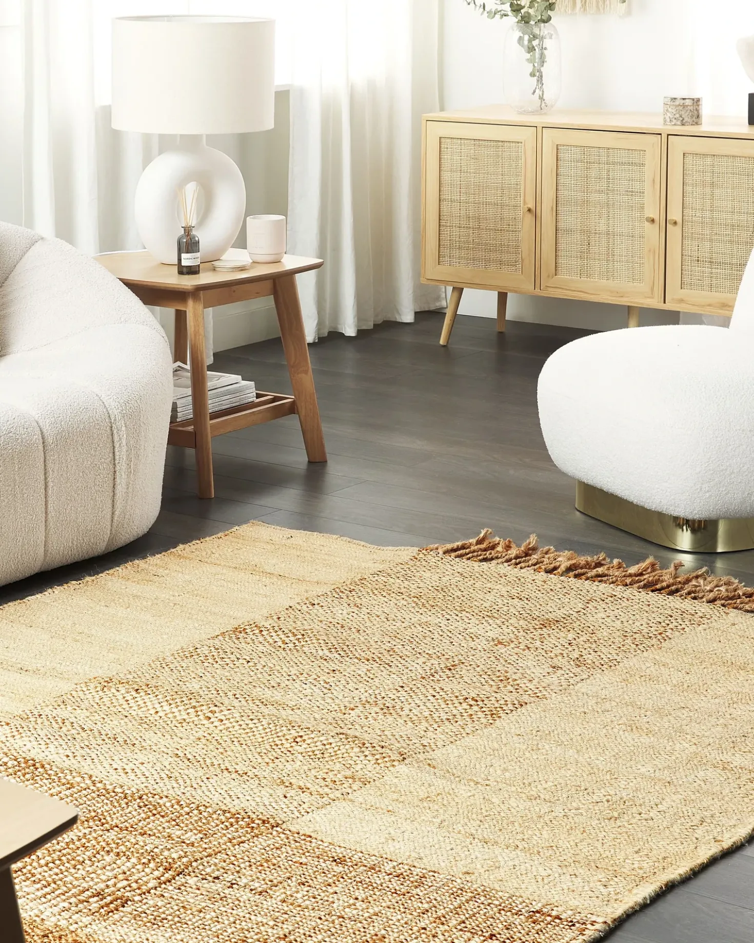 Tappeto HAMZALAR Beige 160 x 230 cm Iuta