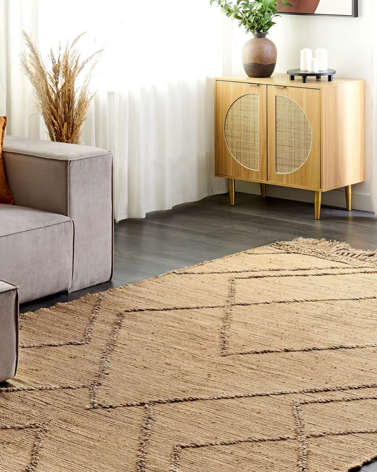 Tappeto HANDERE Beige 200 x 300 cm Iuta