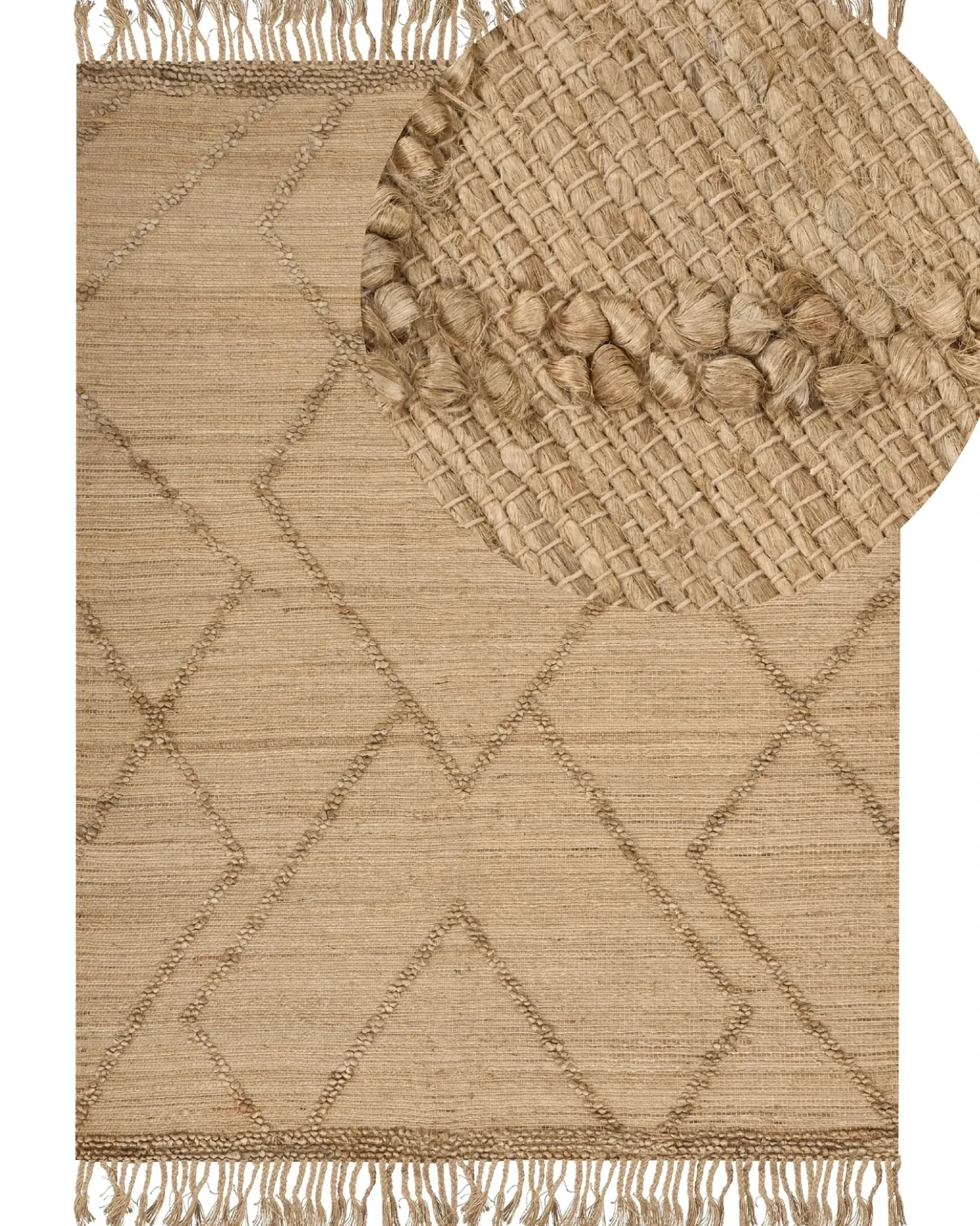 Tappeto HANDERE Beige 200 x 300 cm Iuta