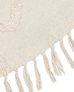 Tappeto HARRAN Beige chiaro ø 140 cm Cotone