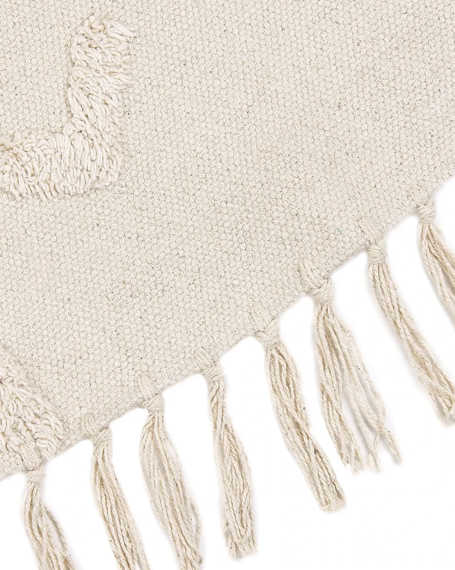Tappeto HARRAN Beige chiaro ø 140 cm Cotone