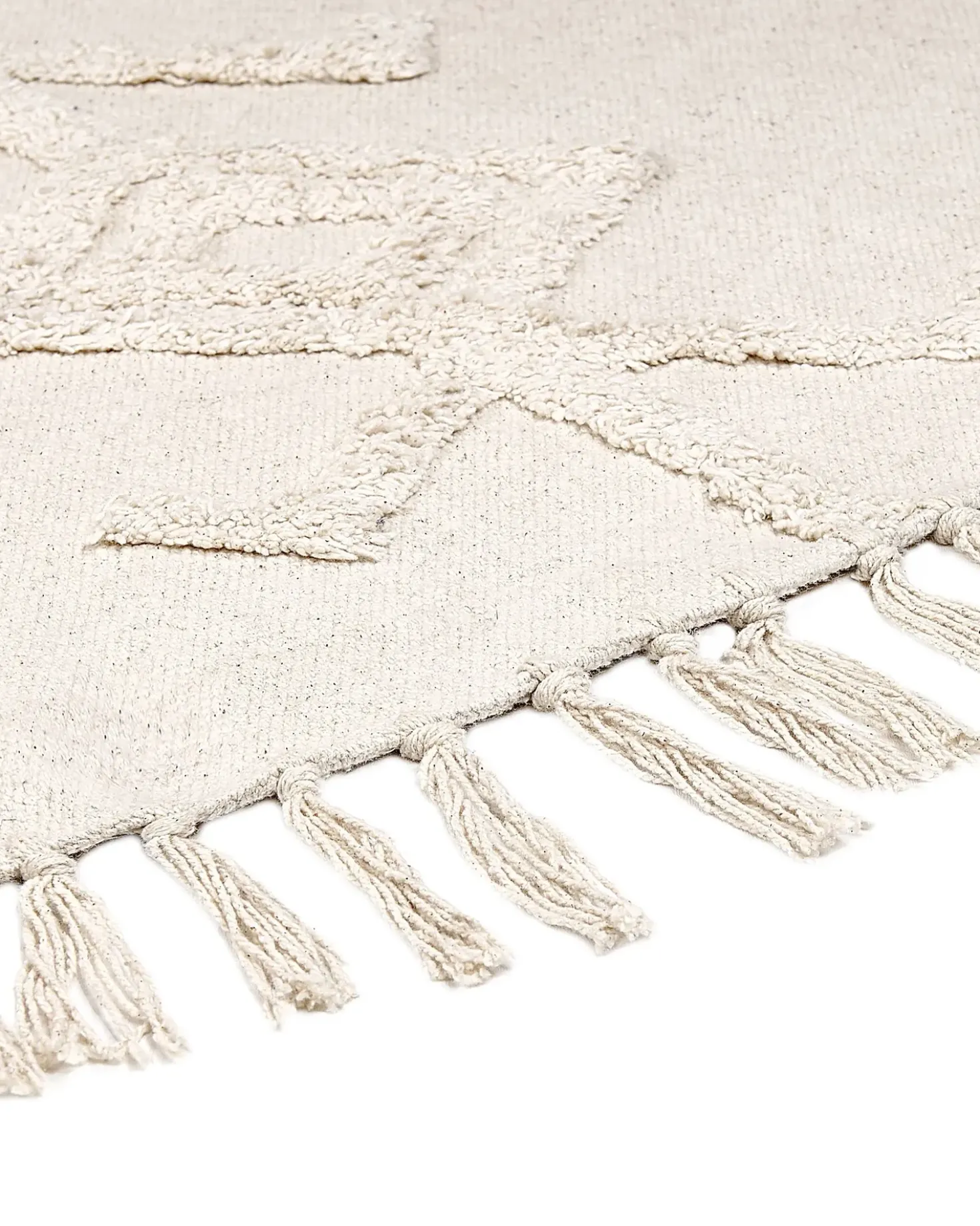 Tappeto HARRAN Beige chiaro ø 140 cm Cotone