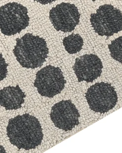 Tappeto HAVRAN Nero/Bianco 80 x 150 cm Lana