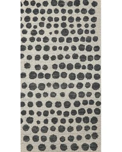 Tappeto HAVRAN Nero/Bianco 80 x 150 cm Lana