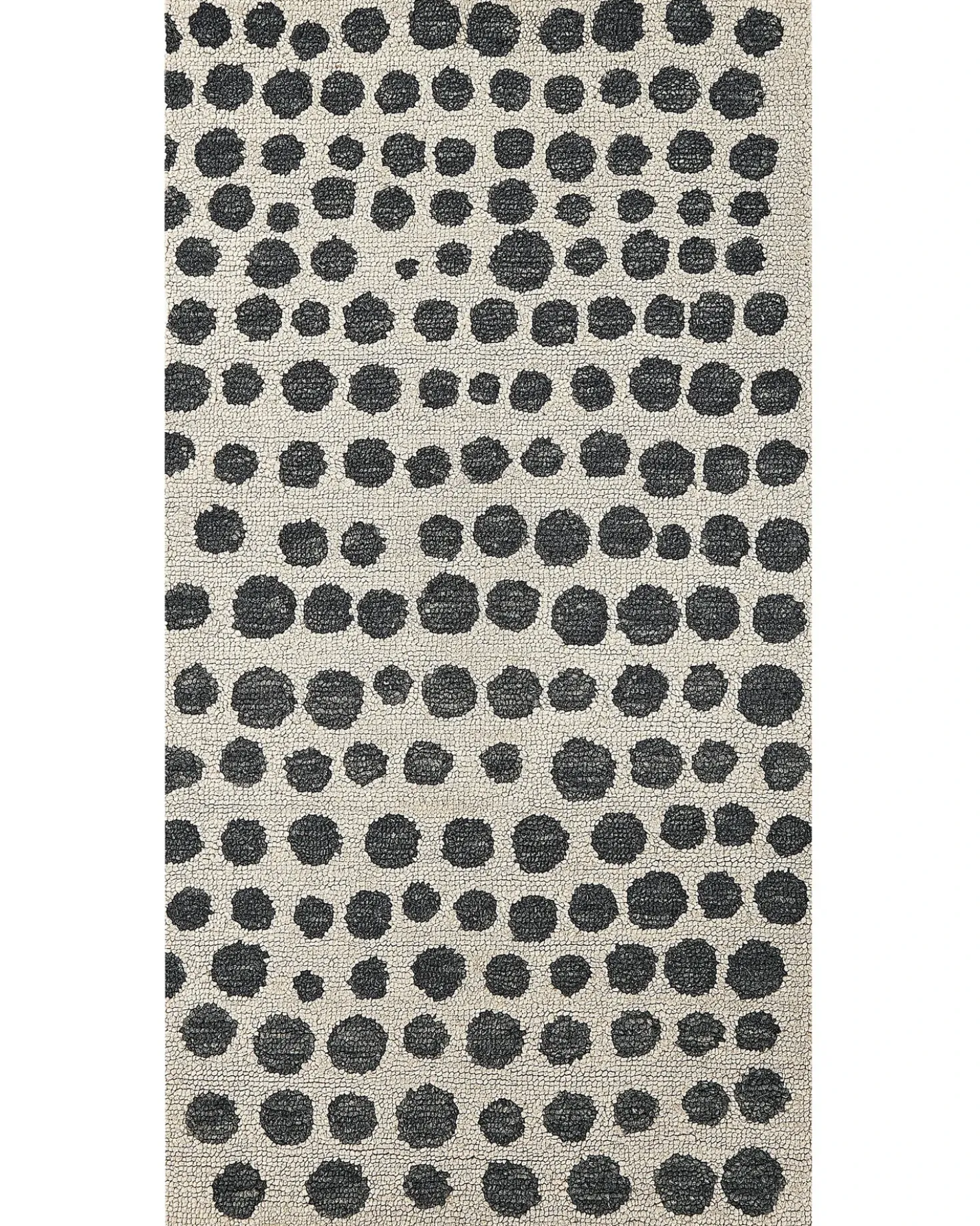 Tappeto HAVRAN Nero/Bianco 80 x 150 cm Lana