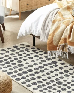 Tappeto HAVRAN Nero/Bianco 80 x 150 cm Lana