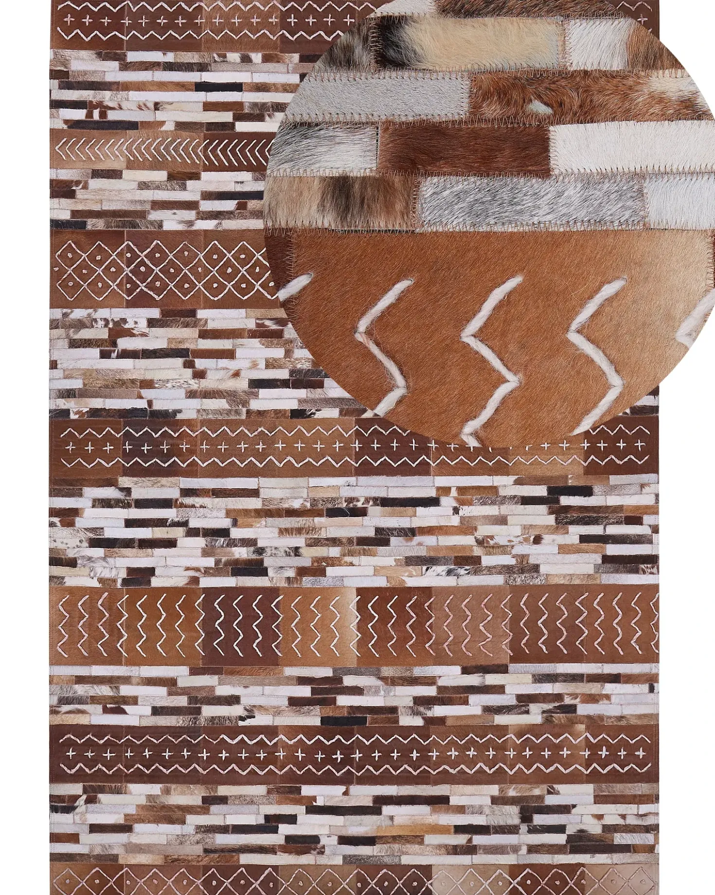 Tappeto HEREKLI Marrone 160 x 230 cm Pelle naturale