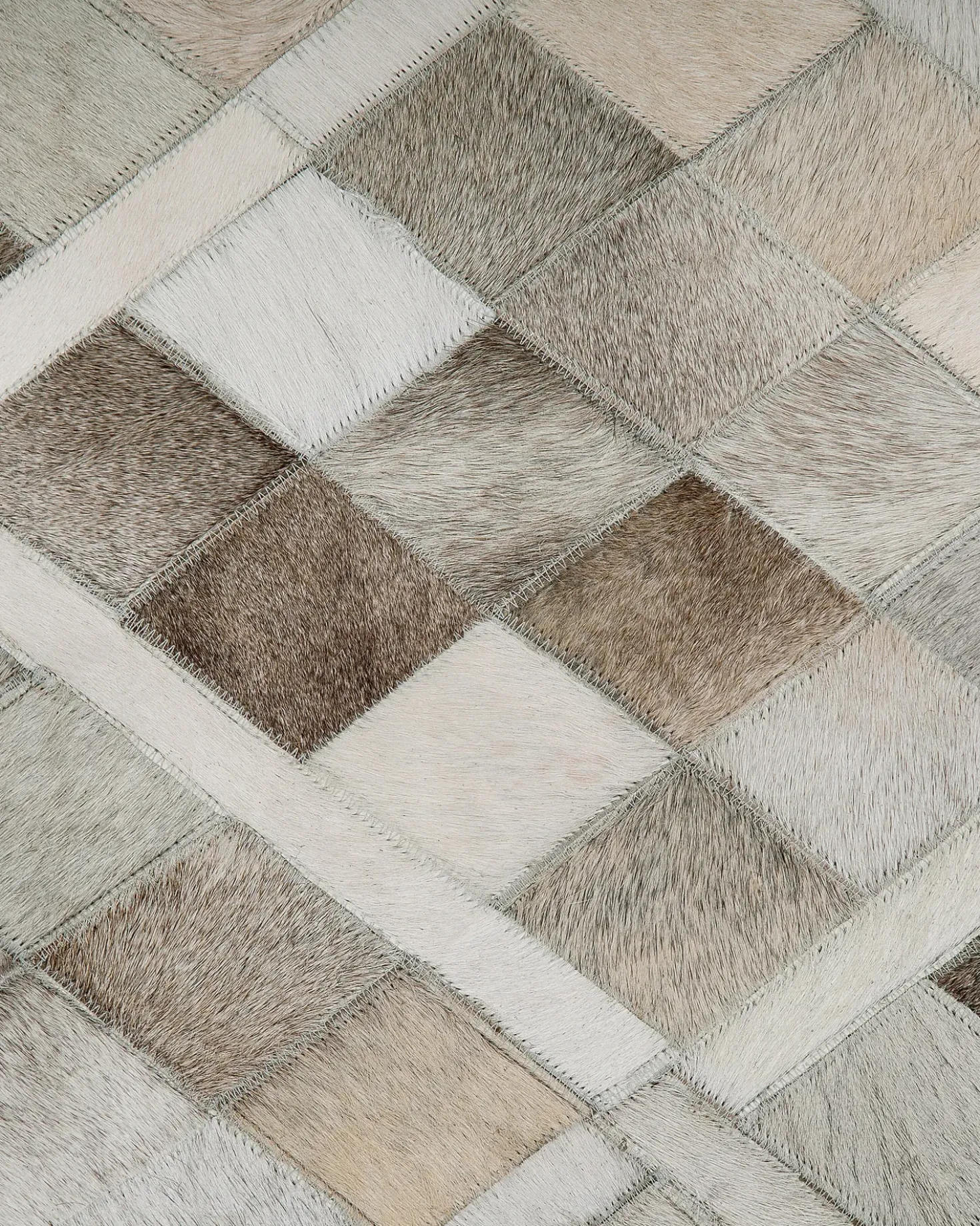 Tappeto HIRKA Grigio 160 x 230 cm Pelle naturale