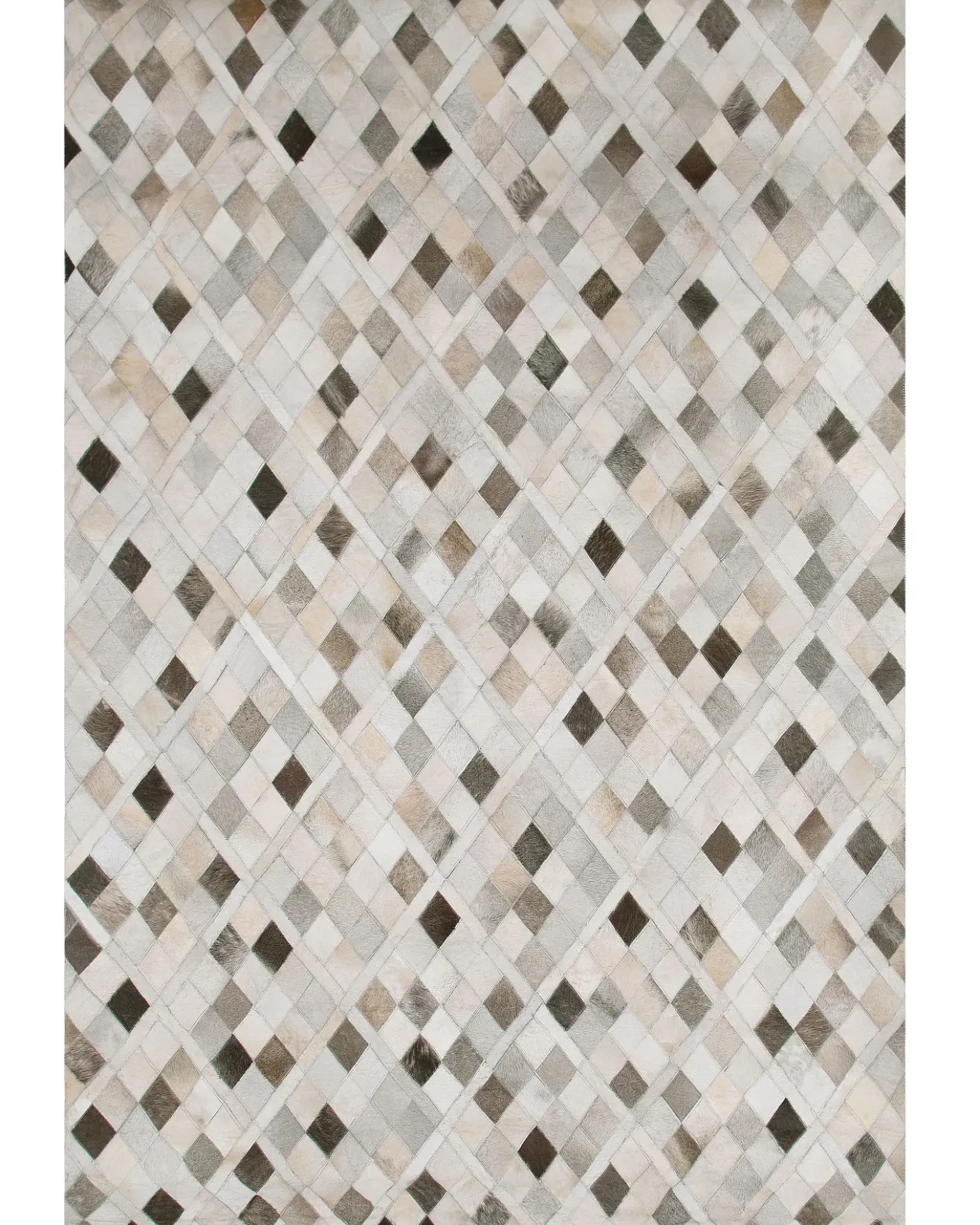 Tappeto HIRKA Grigio 160 x 230 cm Pelle naturale