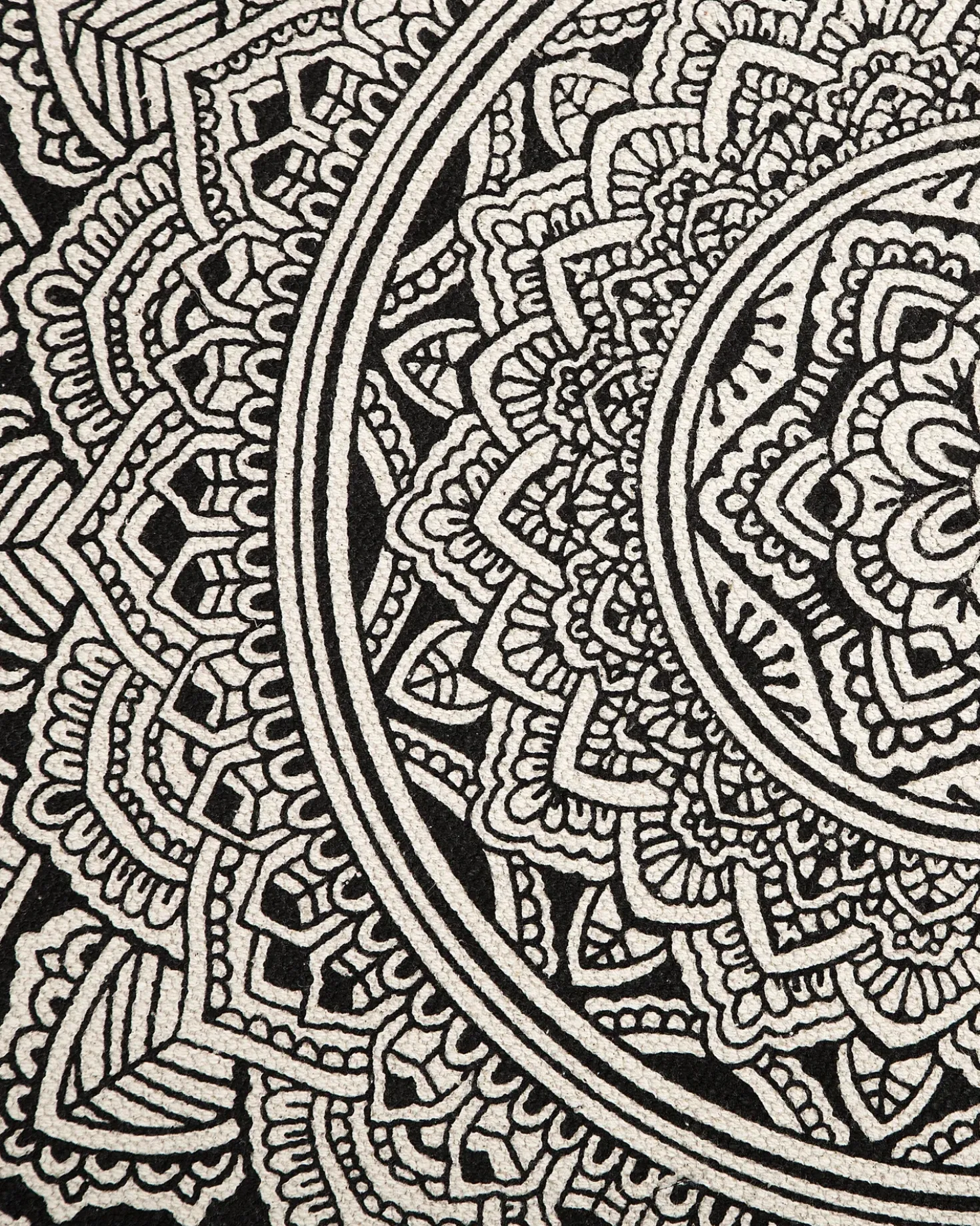Tappeto HIZAN Nero ø 120 cm Cotone
