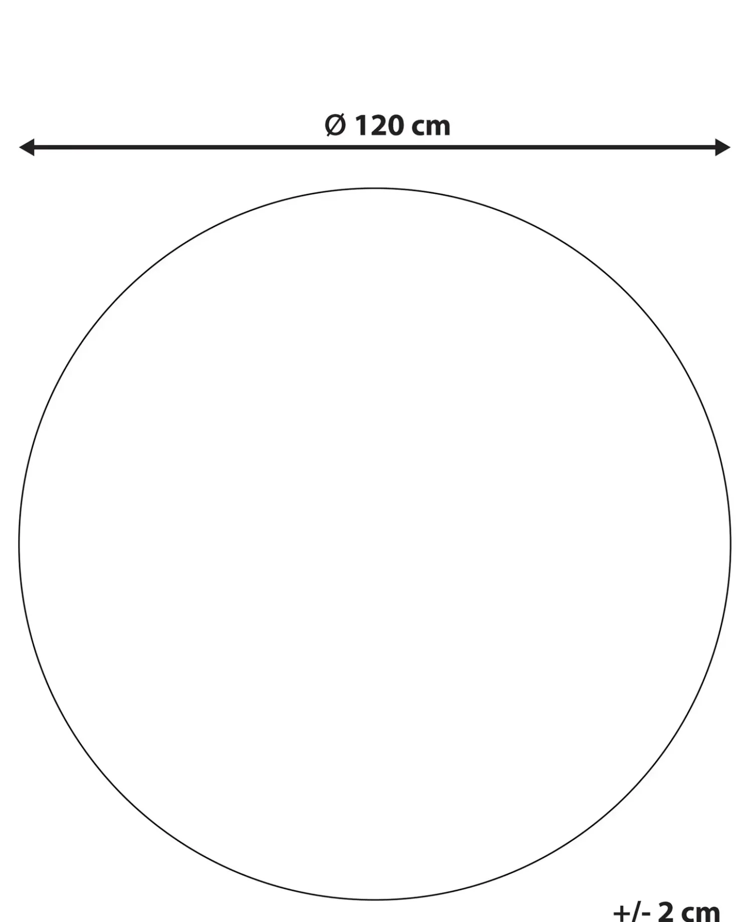 Tappeto HIZAN Nero ø 120 cm Cotone