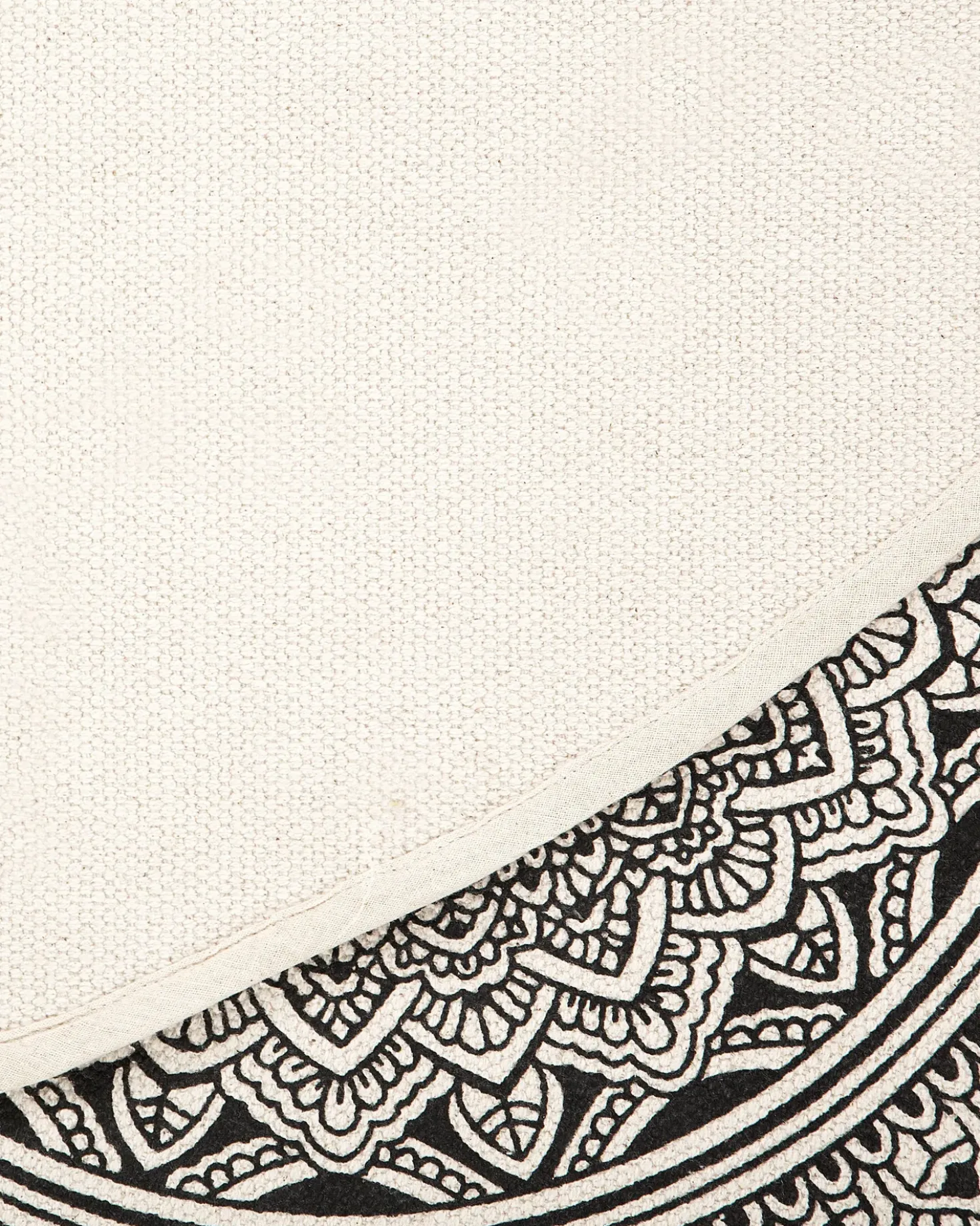 Tappeto HIZAN Nero ø 120 cm Cotone