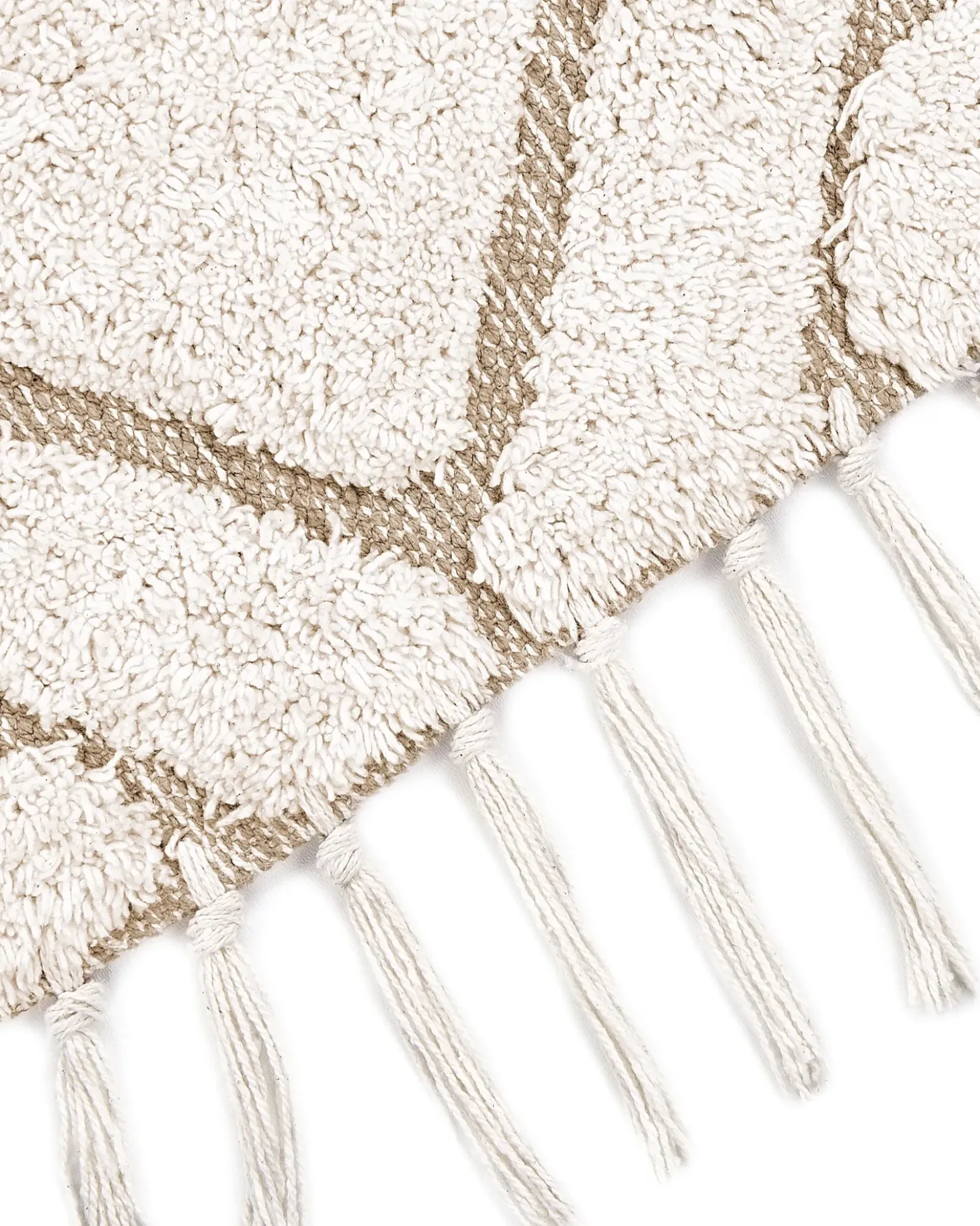 Tappeto HORASAN Beige chiaro ø 140 cm Cotone