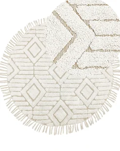 Tappeto HORASAN Beige chiaro ø 140 cm Cotone