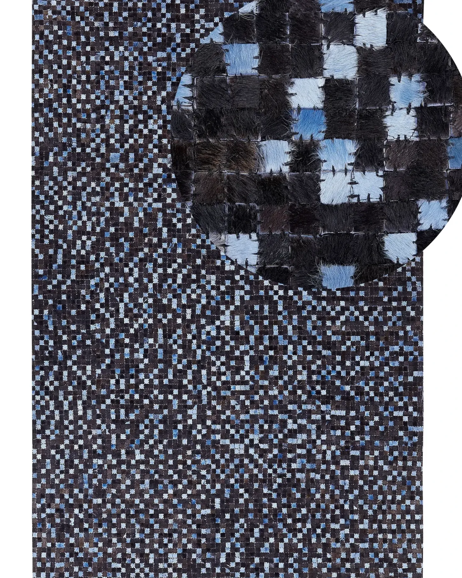 Tappeto IKISU Marrone scuro 160 x 230 cm Pelle naturale