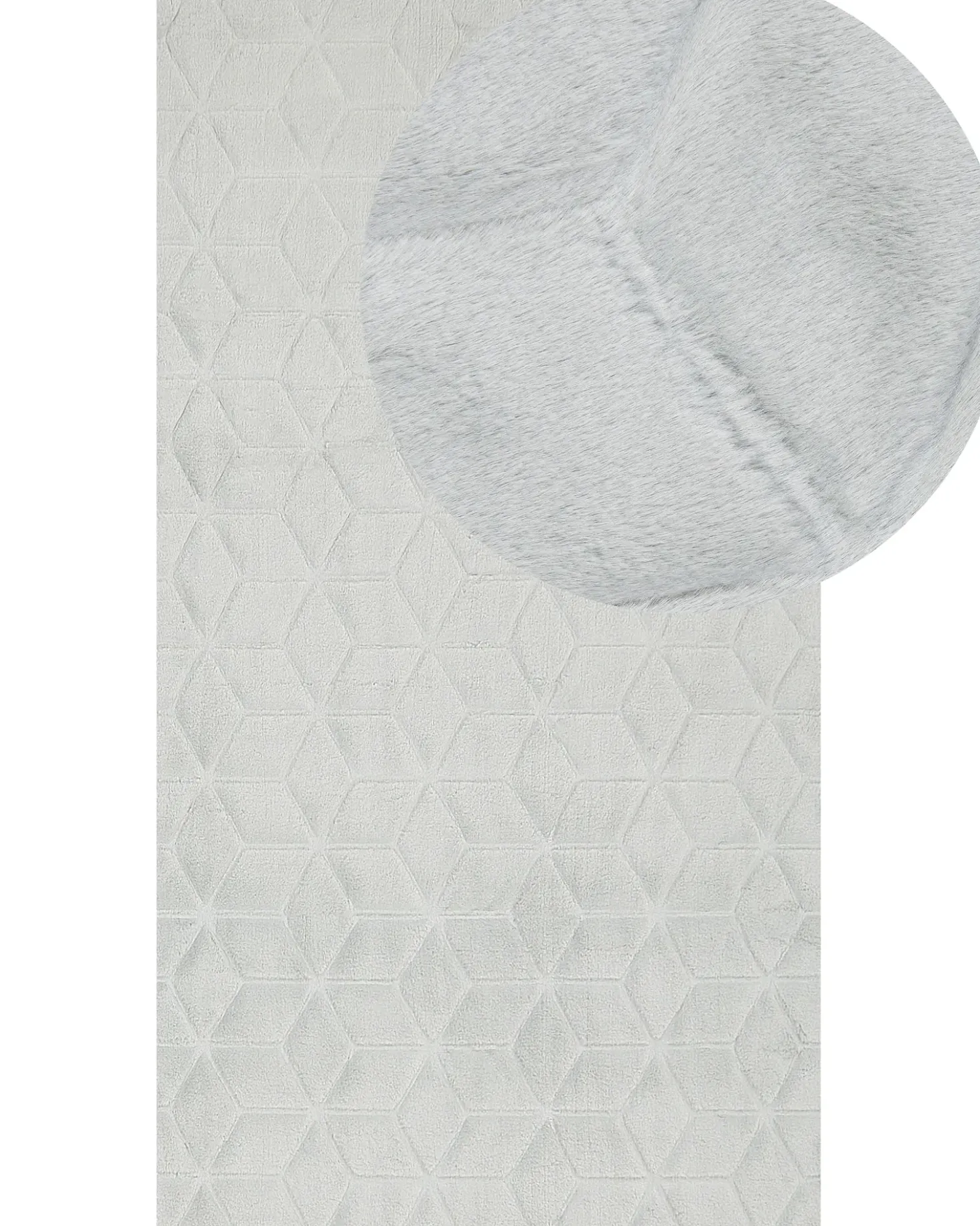 Tappeto in pelliccia sintetica THATTA Grigio chiaro 80 x 150 cm