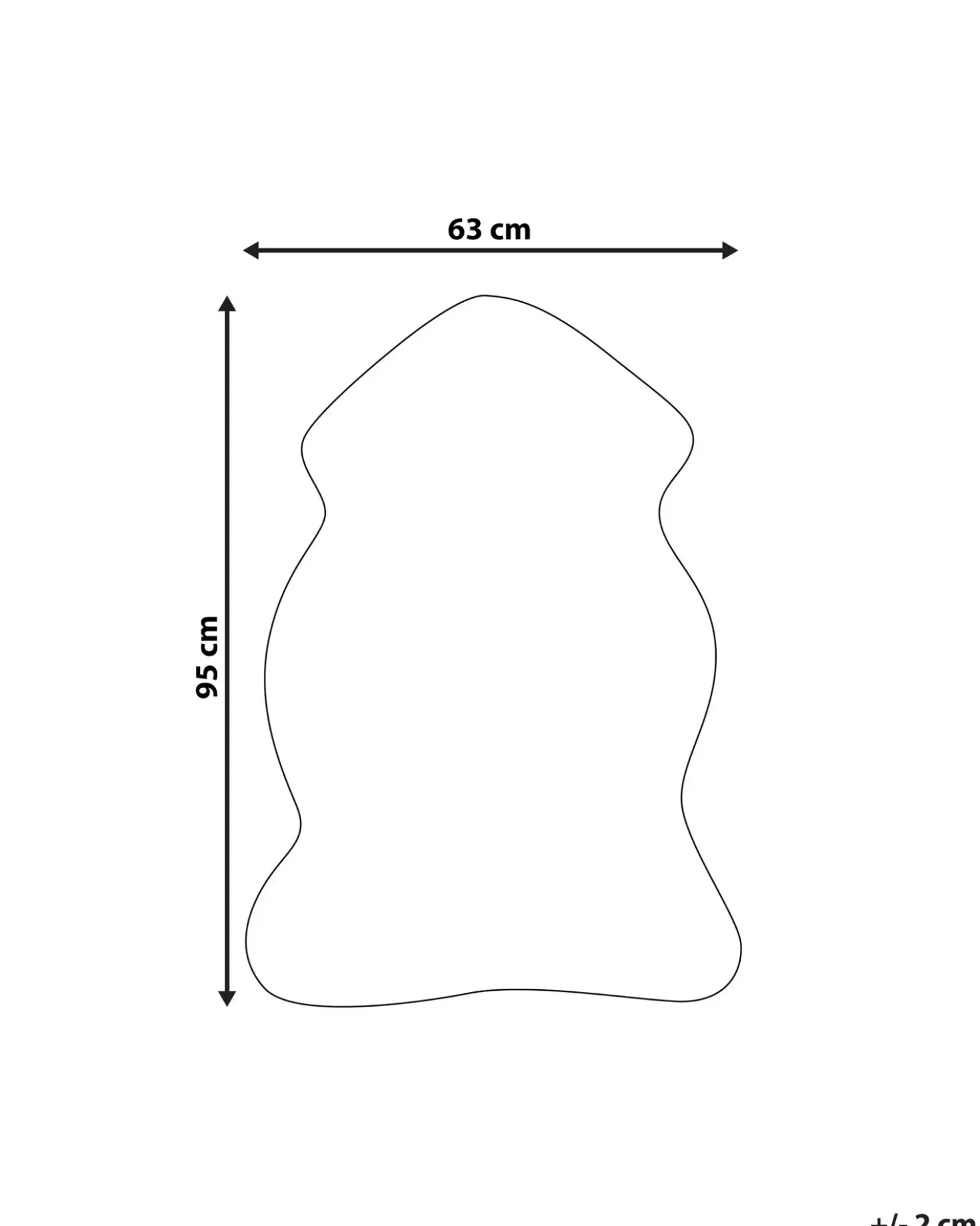 Tappeto in pelliccia sintetica MUNGO Grigio 63 x 95 cm
