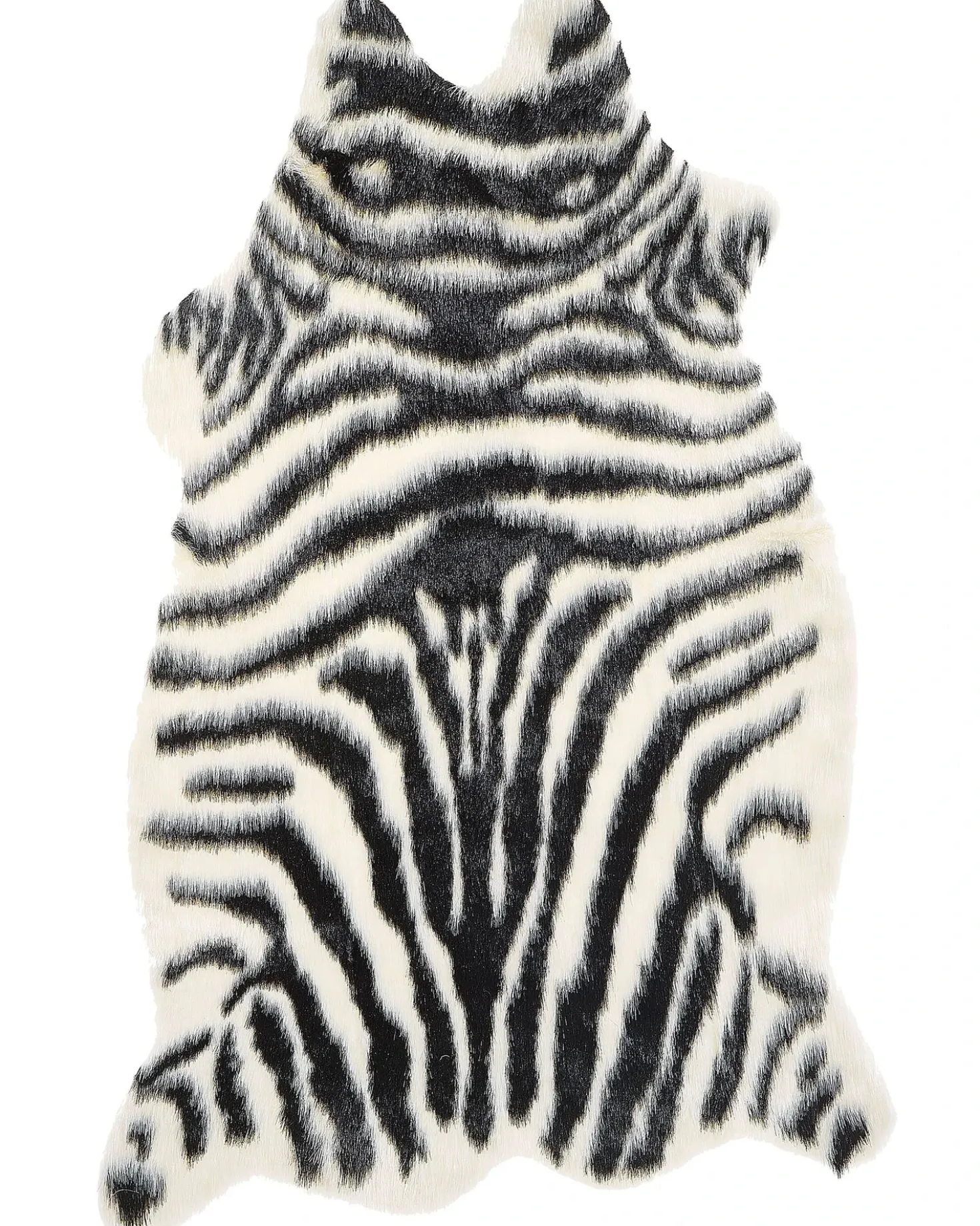 Tappeto in pelliccia sintetica NAMBUNG Bianco Nero 60 x 90 cm