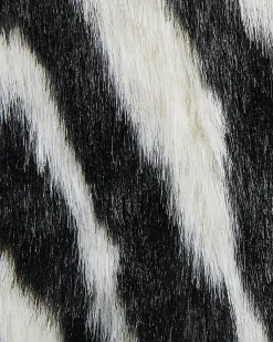 Tappeto in pelliccia sintetica NAMBUNG Bianco Nero 60 x 90 cm