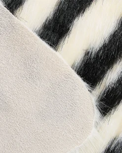 Tappeto in pelliccia sintetica NAMBUNG Bianco Nero 60 x 90 cm