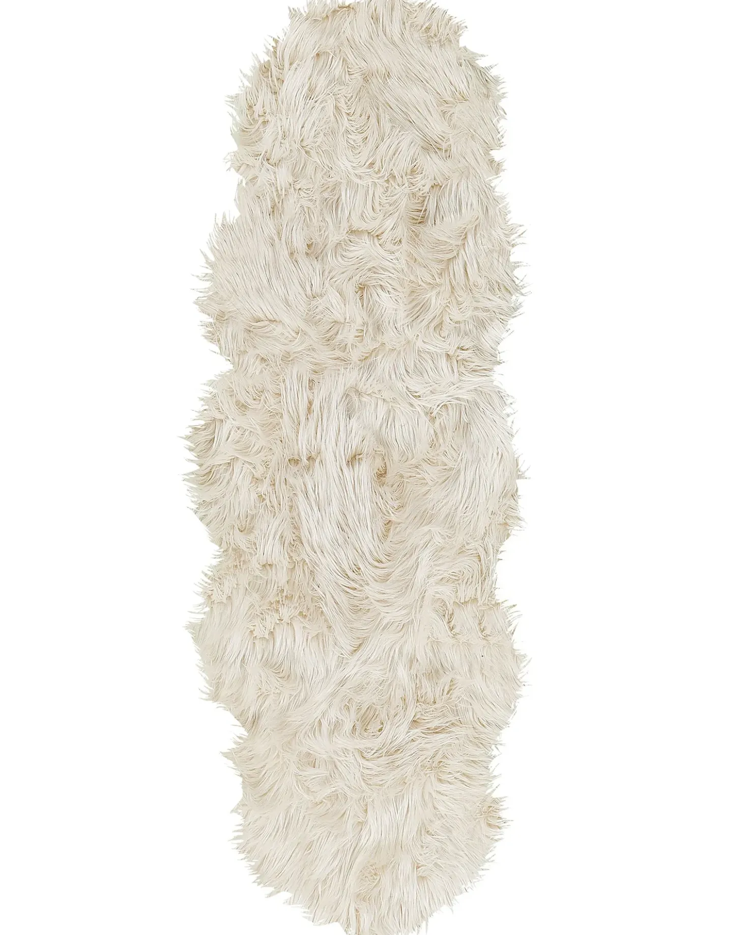 Tappeto in pelliccia sintetica MAMUNGARI Beige 60 x 180 cm