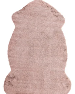 Tappeto in pelliccia sintetica UNDARA Rosa 60 x 90 cm