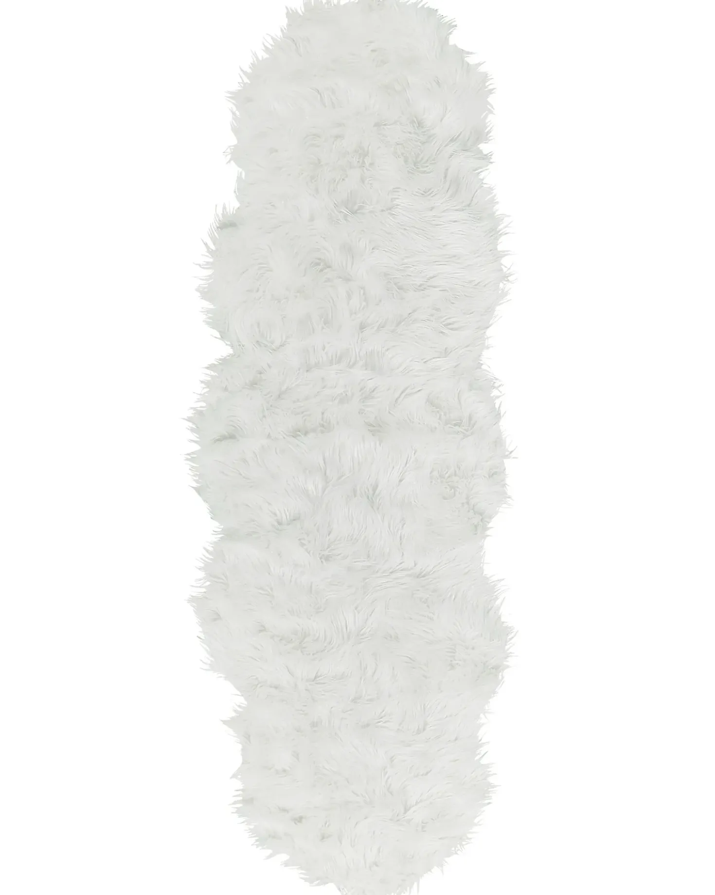 Tappeto in pelliccia sintetica MAMUNGARI Bianco 60 x 180 cm