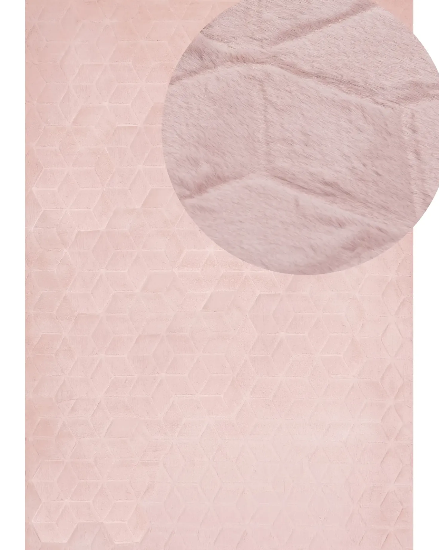 Tappeto in pelliccia sintetica THATTA Rosa 160 x 230 cm