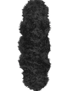 Tappeto in pelliccia sintetica MAMUNGARI Nero 60 x 180 cm
