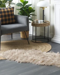 Tappeto in pelliccia sintetica MAMUNGARI Beige sabbia 60 x 180 cm