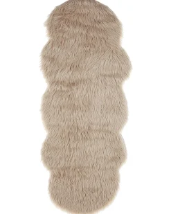Tappeto in pelliccia sintetica MAMUNGARI Beige sabbia 60 x 180 cm