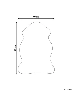 Tappeto in pelliccia sintetica MUNGO Bianco 53 x 88 cm